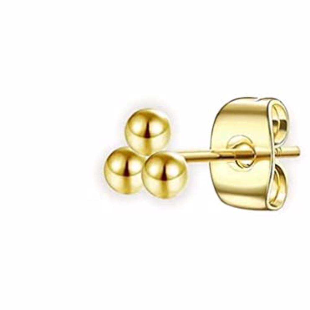 Three Ball Stud Earrings